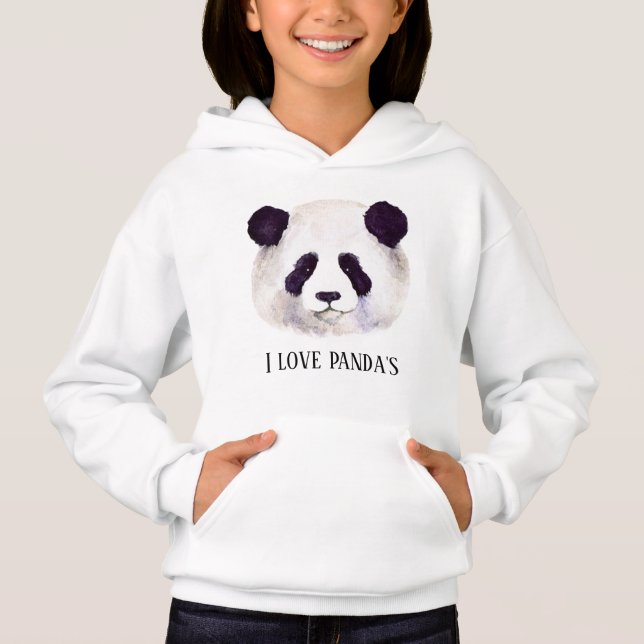 niedlicher Panda-Bärenliebhaber fügen Text hinzu Hoodie (Vorderseite)