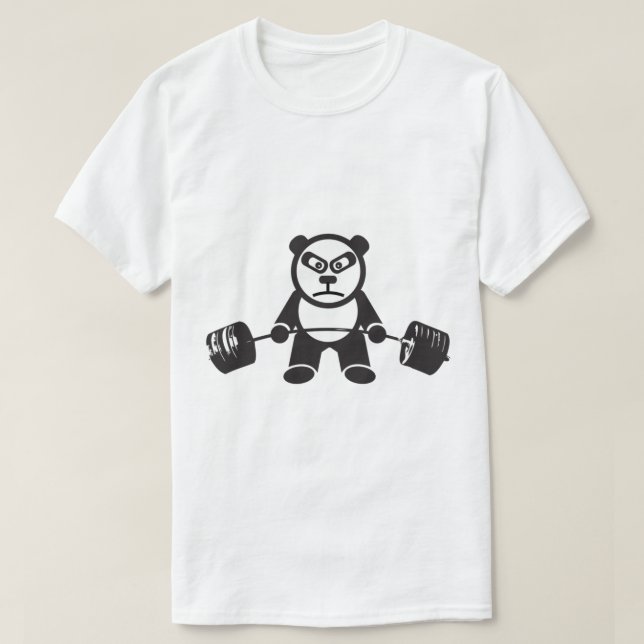 Niedlicher Panda-Bärenweighub - Deadlift T-Shirt (Design vorne)