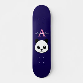 Niedlicher Panda Bear Custom Monogram violett Hint Skateboard