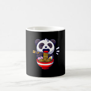 Niedlicher Panda Bear Eats Ramen Nudelsuppe Kaffeetasse