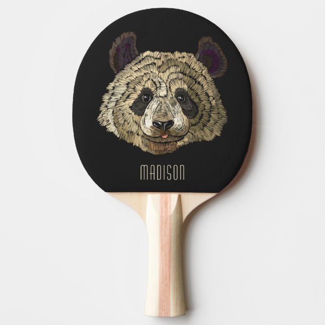 Niedlicher Panda Bear Nature Animal Personalisiert Tischtennis Schläger (Vorderseite)