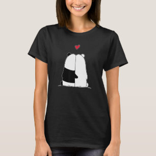 Niedlicher Panda Bear Polar Bear Couple Liebe Anim T-Shirt