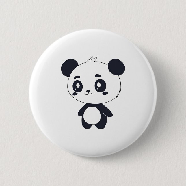 niedlicher Panda-Button Button (Vorderseite)