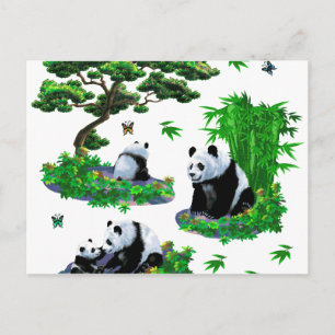niedlicher Panda-Cartoon Postkarte