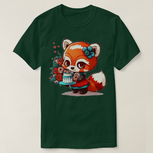 niedlicher Panda-Chibi in einem Kleid T-Shirt (Design vorne)