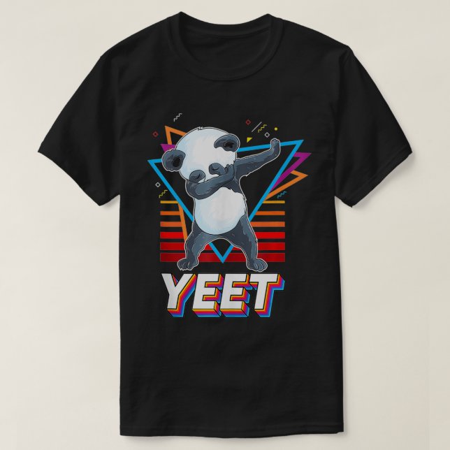 Niedlicher Panda dab Tanz lustig Dabbing Panda Bär T-Shirt (Design vorne)