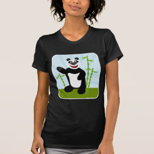 Niedlicher Panda Kawaii Style Cartoon Design T-Shirt