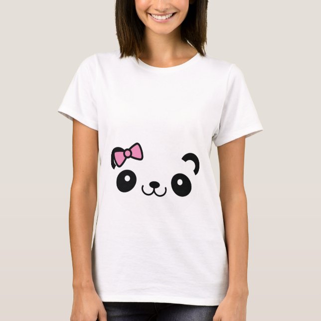 Niedlicher Panda Maternity T - Shirt (Vorderseite)