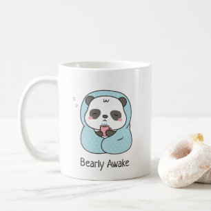 Niedlicher Panda mit Blanket-Frühling-Puppe Kaffeetasse