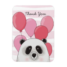 Niedlicher Panda. Modernes Kindertier. Pink vielen