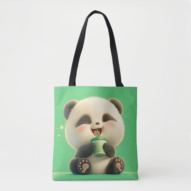 Niedlicher Panda Öko Tote Beutel für Geschenke (Vorderseite)