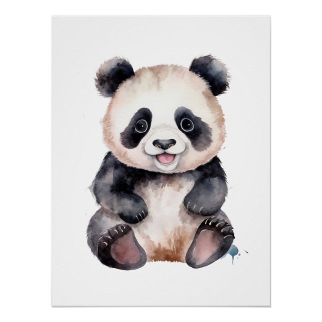 Niedlicher Panda Poster (Vorderseite)