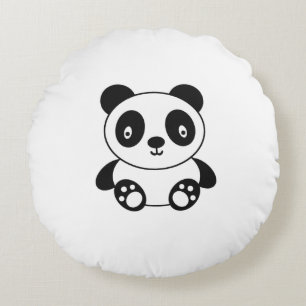 Niedlicher Panda Rundes Kissen