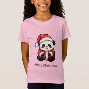 Niedlicher Panda Santa Claus Weihnachten T - Shirt