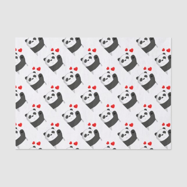 Niedlicher Panda Seidenpapier (Vorderseite)
