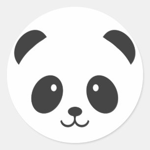 Niedlicher Panda-Sticker Runder Aufkleber