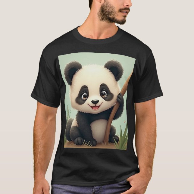 niedlicher Panda-T - Shirt (Vorderseite)