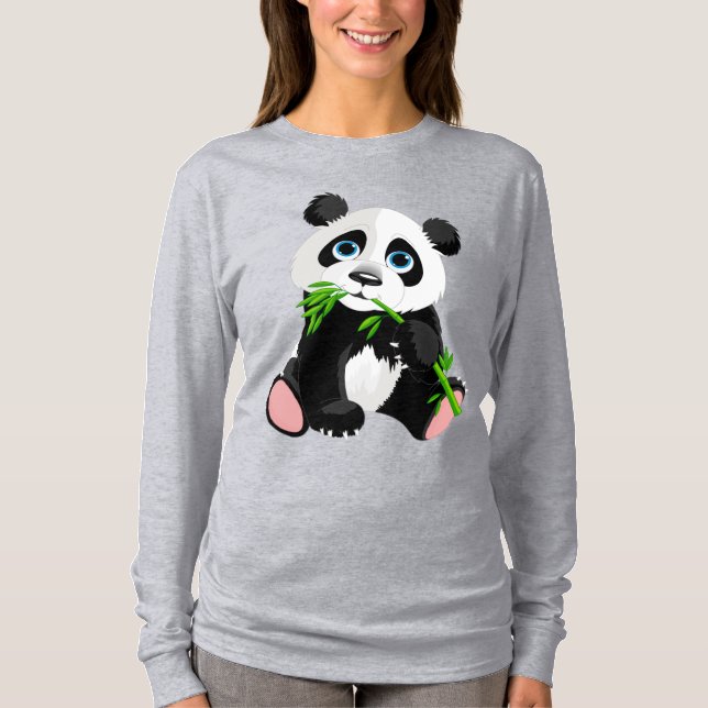 Niedlicher Panda T-Shirt (Vorderseite)