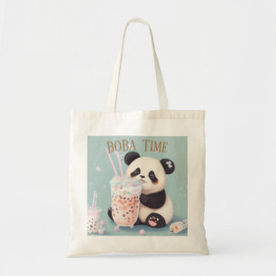 Niedlicher Panda-Tee mit Blase, Boba-Tee Tragetasche