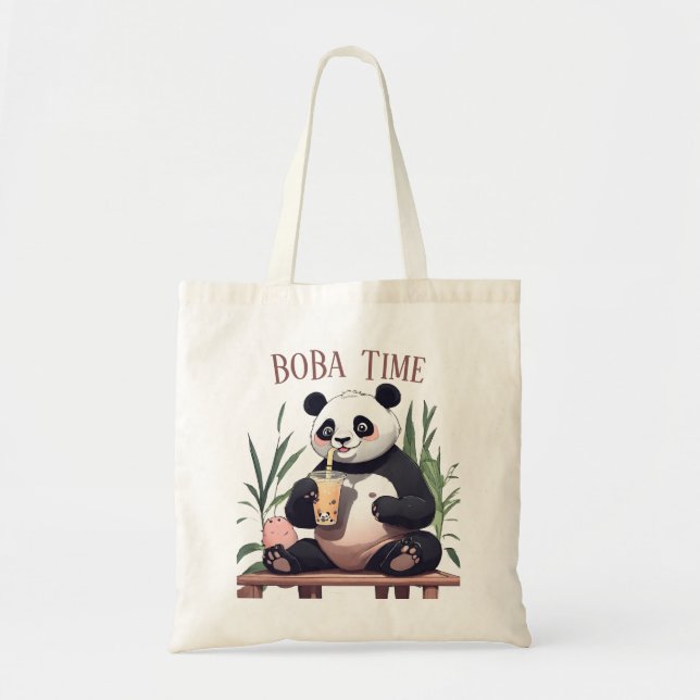 Niedlicher Panda-Tee mit Blase, Boba-Tee Tragetasche (Vorne)