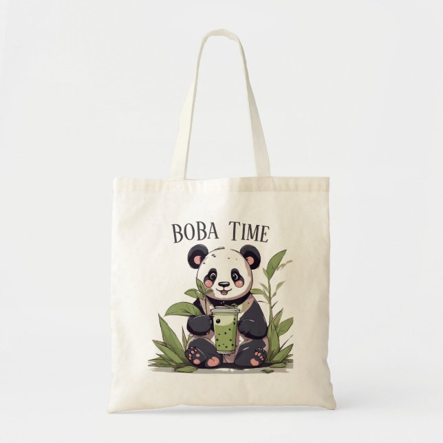 Niedlicher Panda-Tee mit Blase, Boba-Tee Tragetasche (Vorne)