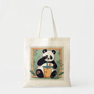 Niedlicher Panda-Tee mit Blase, Boba-Tee Tragetasche