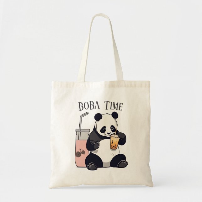 Niedlicher Panda-Tee mit Blase, Boba-Tee Tragetasche (Vorne)