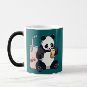 Niedlicher Panda-Tee mit Blase, Boba-Tee Verwandlungstasse