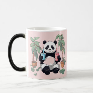 Niedlicher Panda-Tee mit Blase, Boba-Tee Verwandlungstasse
