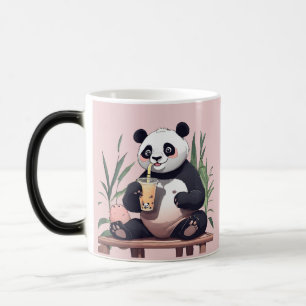 Niedlicher Panda-Tee mit Blase, Boba-Tee Verwandlungstasse
