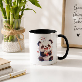 Niedlicher Panda trinkt Bubble Tea Akzent-Kaffeeta Tasse