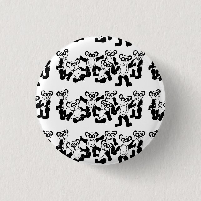 niedlicher Pandaknopf Button (Vorderseite)