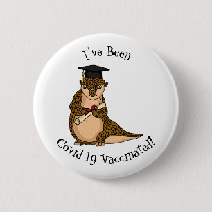 Niedlicher Pangolin-schließ-Cartoon Button