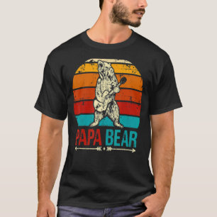 Niedlicher Papa Bär Retro Vintager Vater Ratgeber T-Shirt