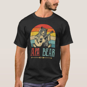 Niedlicher Papa Bär Vintag Vatertag Retro Vater Gu T-Shirt