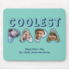 Niedlicher Papa Cutout Custom Family Foto Vatertag Mousepad