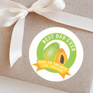 Niedlicher Papa Ya das beste lustige Runder Aufkleber