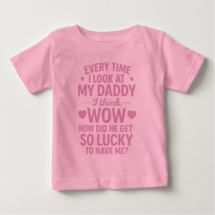 Niedlicher Papa zum Glück, mich zitieren zu lassen Baby T-shirt