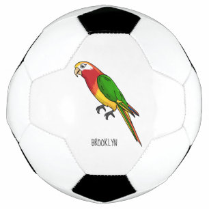 Niedlicher Papagei-Cartoon Fußball