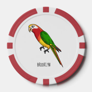 Niedlicher Papagei-Cartoon Pokerchips
