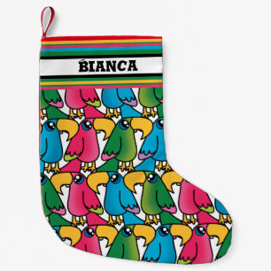 Niedlicher Papagei, individuelle Name Kleiner Stru Weihnachtsstrumpf