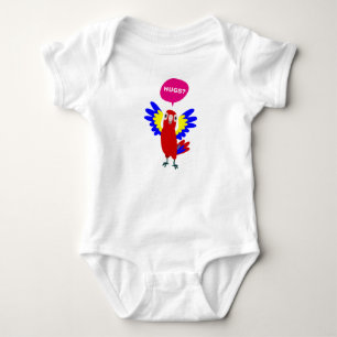 Niedlicher Papagei will Umarmungen Baby Strampler