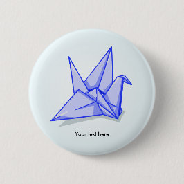 Niedlicher Papierkran Button