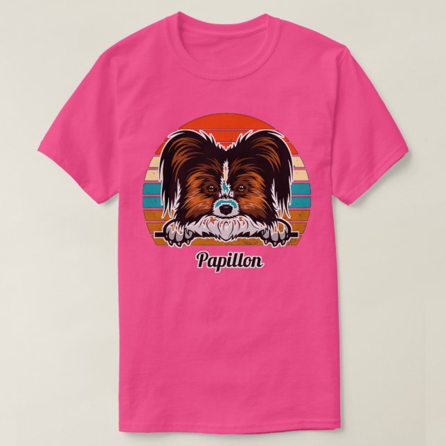 niedlicher Papillenhund T-Shirt (Design vorne)