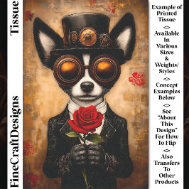 Niedlicher Papillon Hund, Brille, Rote Rose CQ6 De Seidenpapier