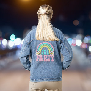 Niedlicher Party Retro Hippie Junggeselinnen-Absch Jeansjacke