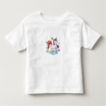 Niedlicher Pastel Unicorn T - Shirt für Kinder
