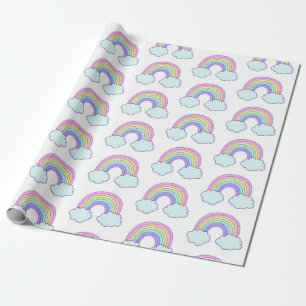 Niedlicher Pastellregenbogen Geschenkpapier