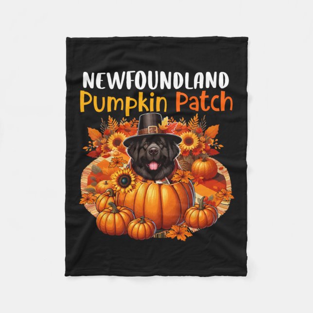 Niedlicher Patch Erntedank Pumpkins Fall Fleecedecke (Vorderseite)