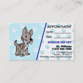Niedlicher Paw Print Veterinary Appointing Card Visitenkarte
